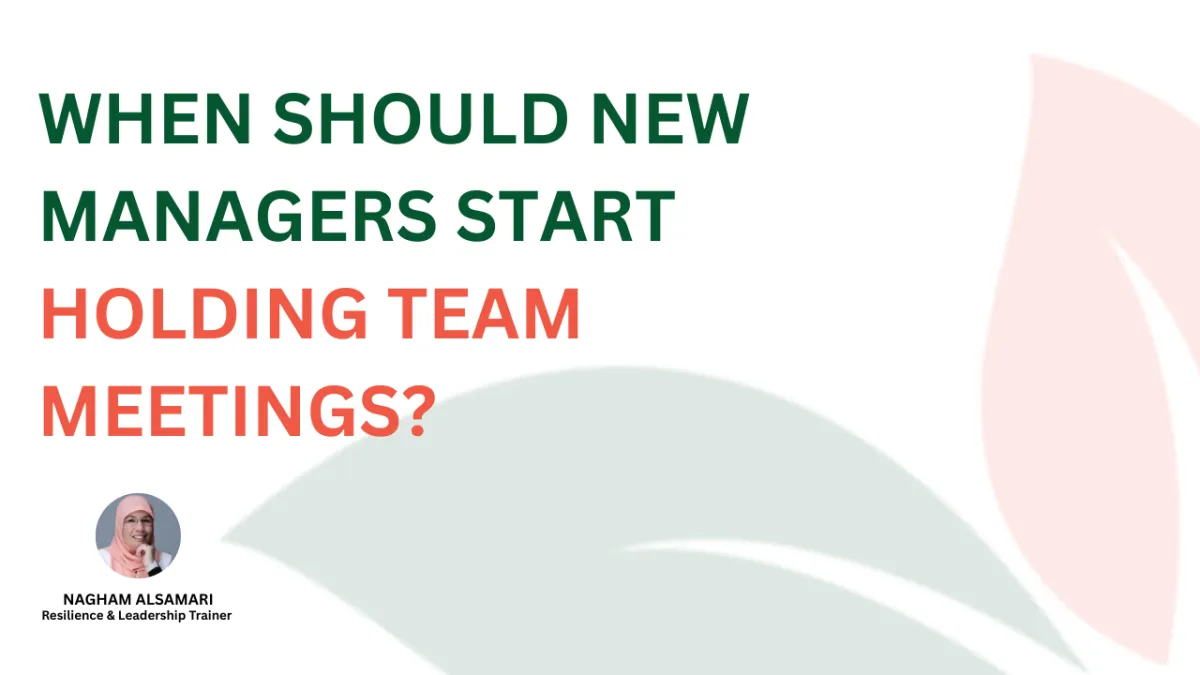When Should New Managers Start Holding Team Meetings?