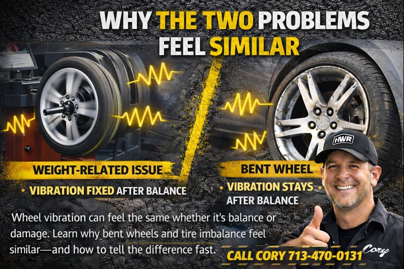 Wheel vibration: balance vs. damage