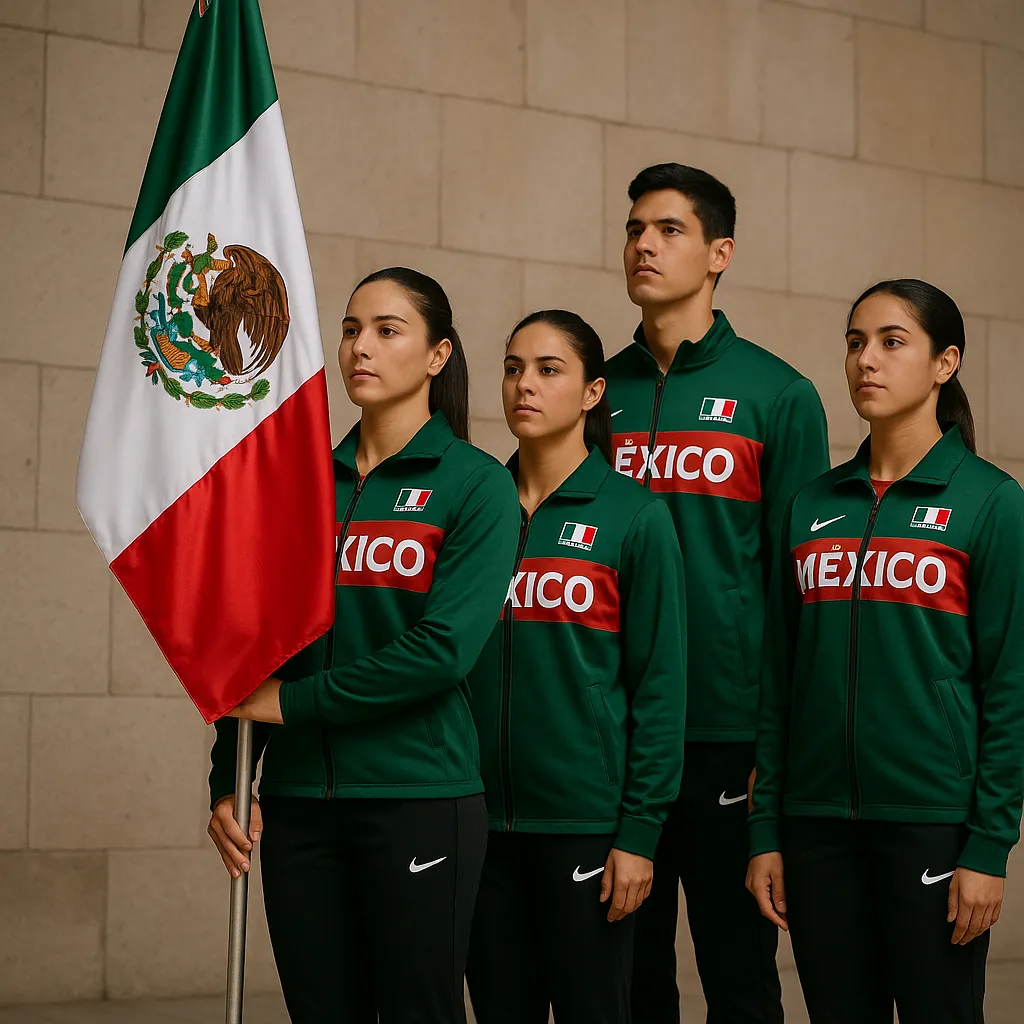 Acto de abanderamiento de la delegación mexicana de Pole Sports en la CONADE