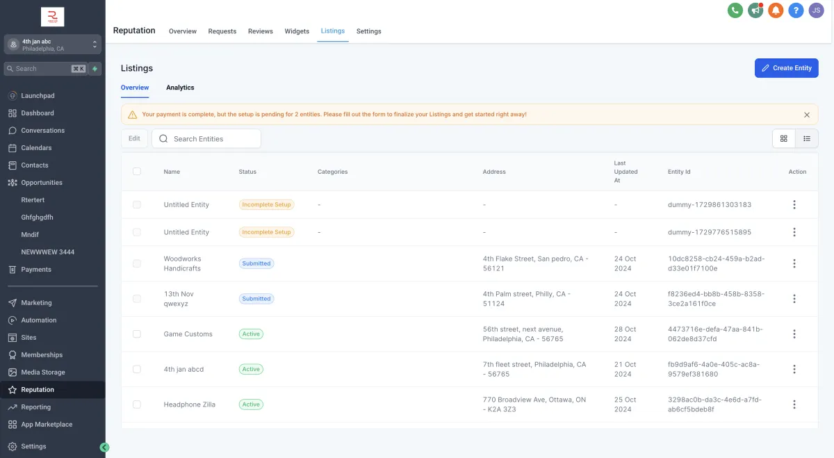 Multi-Location Management
