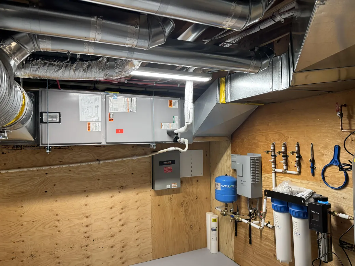 heat pump and furnace horizontal install