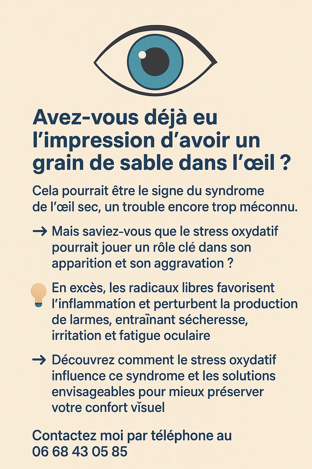 Quel est le rôle du stress oxydatif dans le syndrome de l’œil sec ?