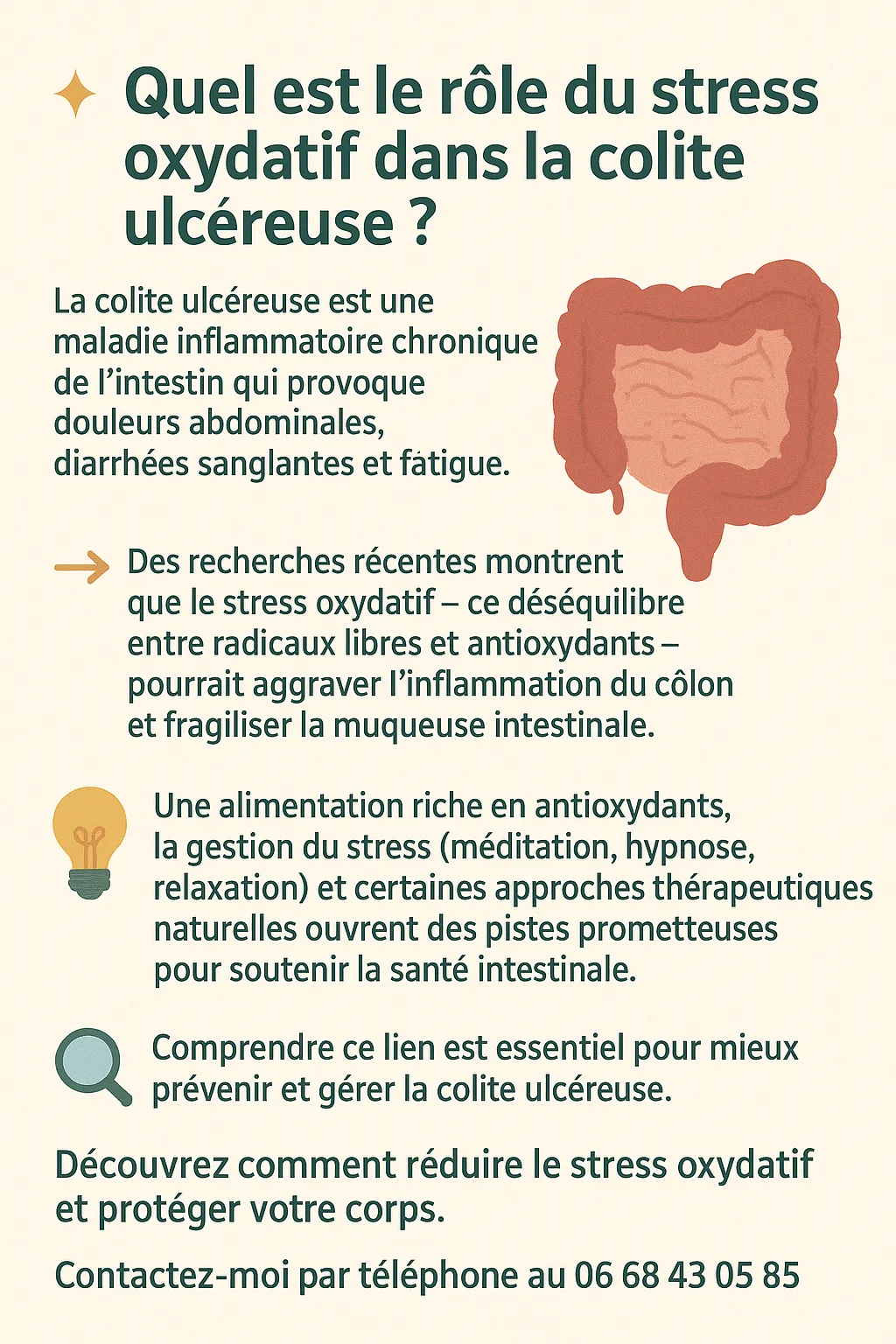 Quel est le rôle du stress oxydatif dans la colite ulcéreuse ?