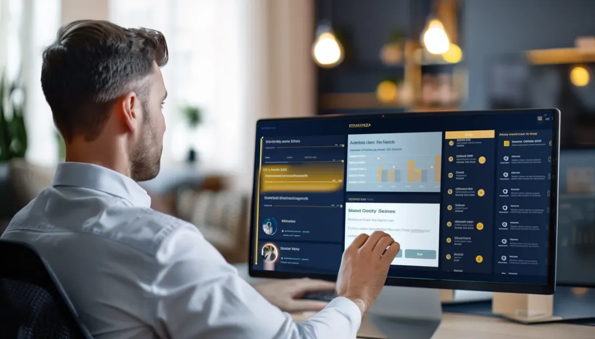 Side-by-side visual of manual review chaos vs Review Scraper dashboard with gold and navy branding