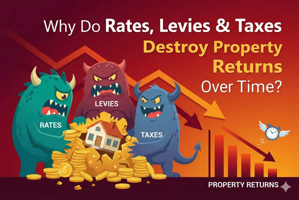 Why Do Rates, Levies & Taxes Destroy Property Returns Over Time?