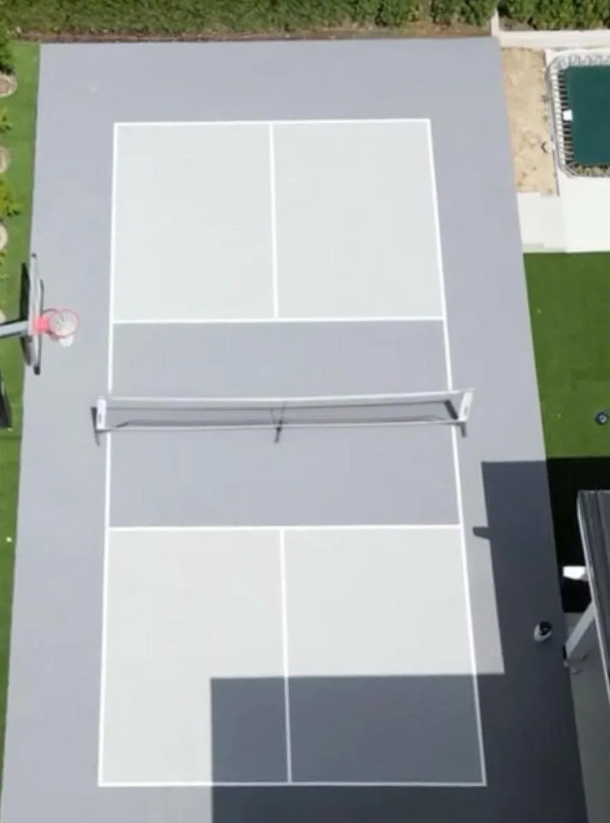 Gray Pickleball Court