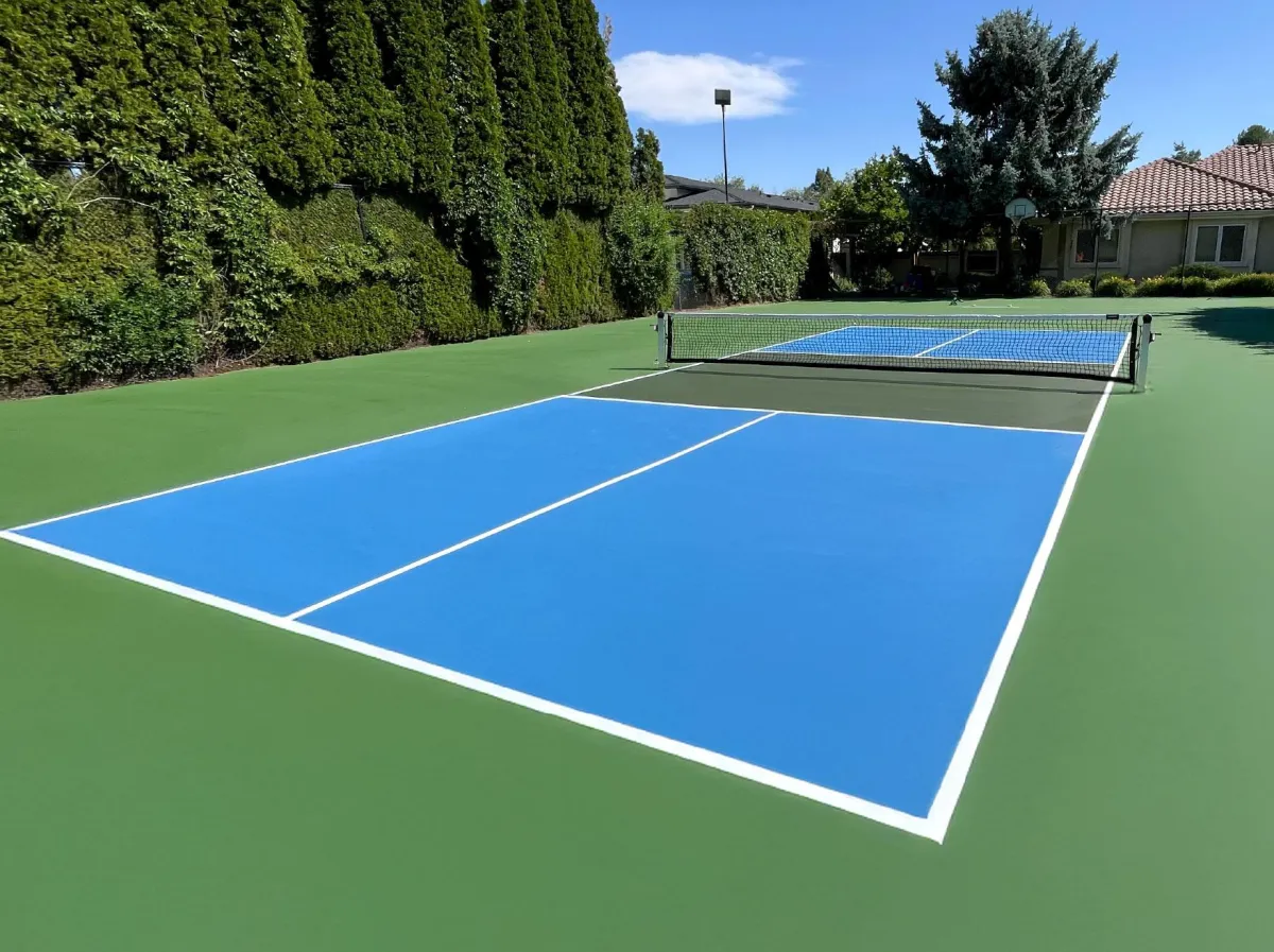 Pickleball Court Green Blue Residential