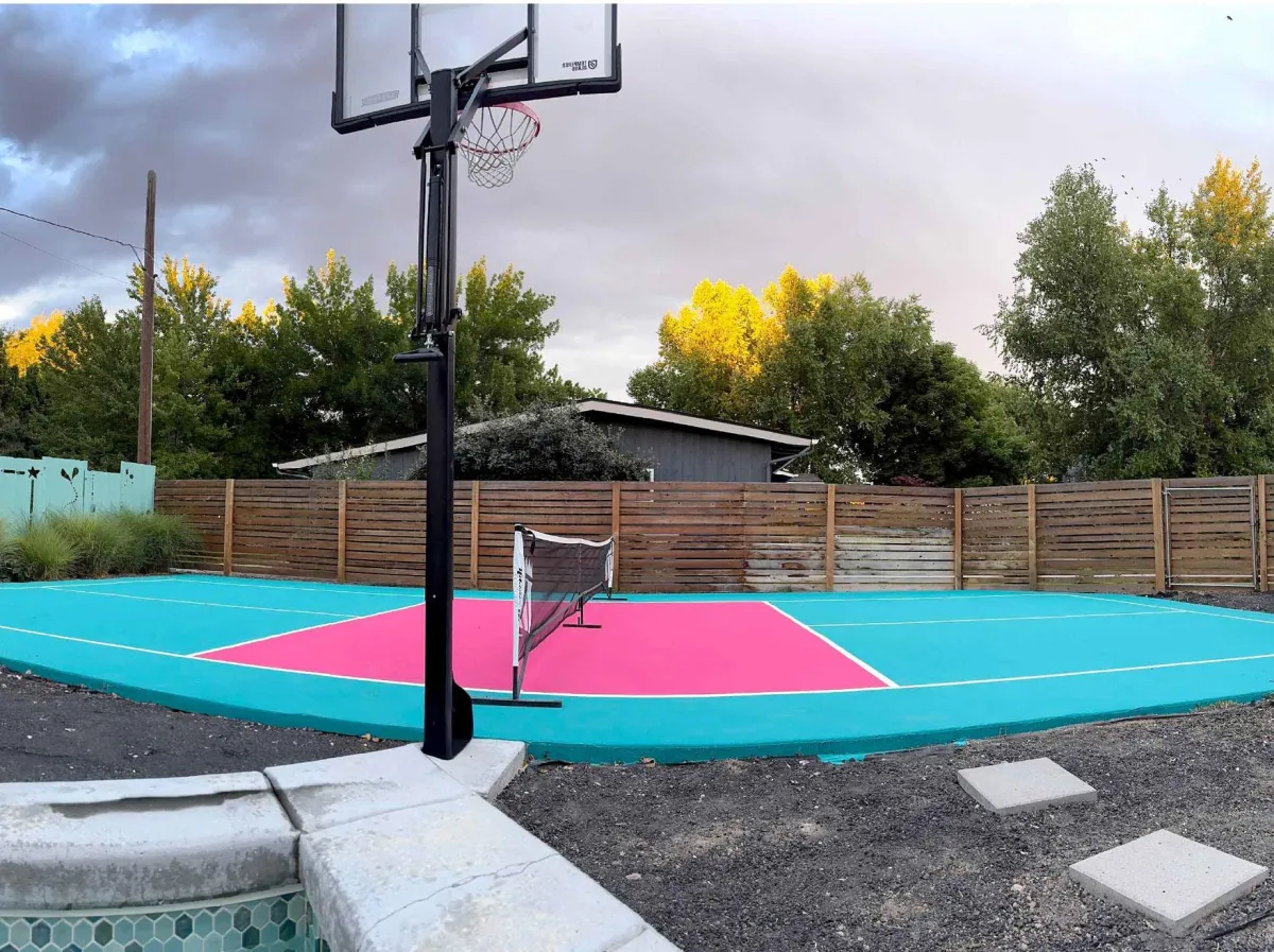 Pink Pickleball Court