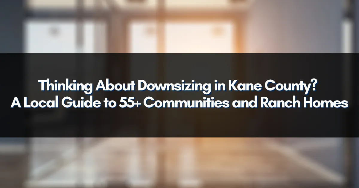 Beautiful senior community with walkways, lush gardens, and modern amenities in Kane County Illinois.