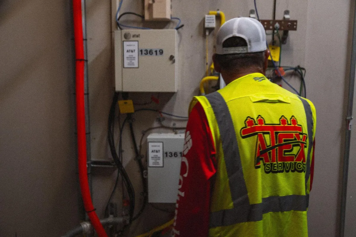 ATEX Services engineers inspecting construction equipment to ensure safety and compliance for architecture and infrastructure projects in Texas and Colorado