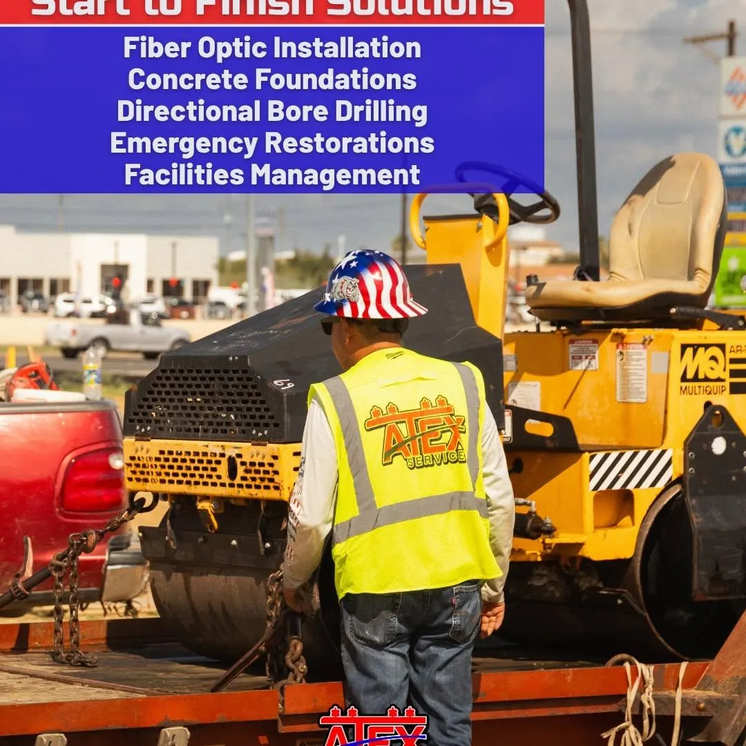 ATEX Services construction crew in safety gear managing architecture, infrastructure, and civic facility projects in Texas and Colorado