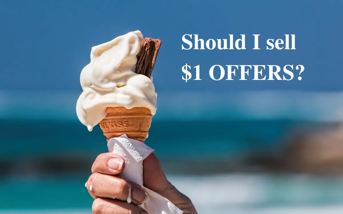 Icecream with the words $1 offer
