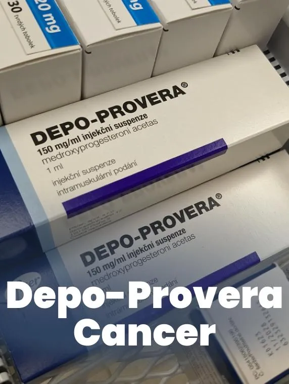 Depo-Provera birth control shot and its associated health risks, including brain tumors.