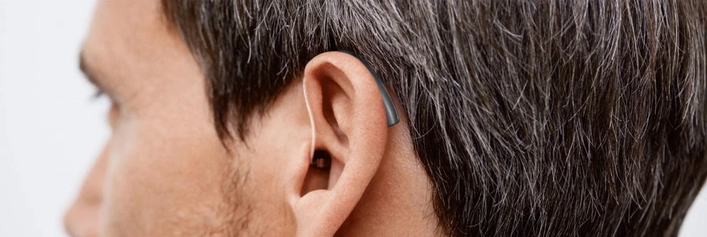 Bluetooth Hörgerät von hinten