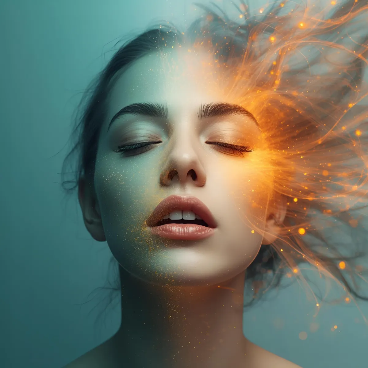 A woman experiencing letting go and coming back to her true authentic self