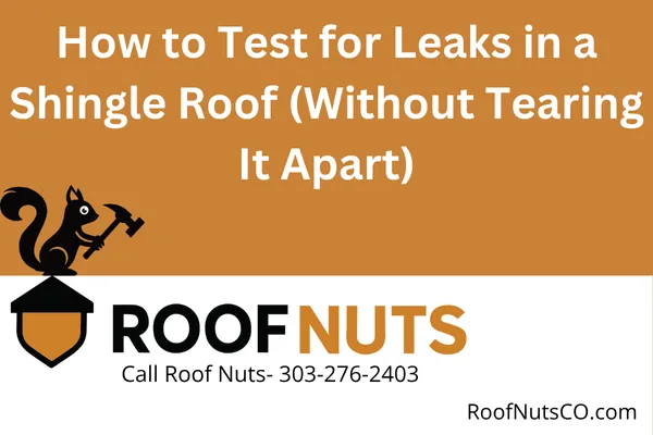 How to Test for Leaks in a Shingle Roof (Without Tearing It Apart)