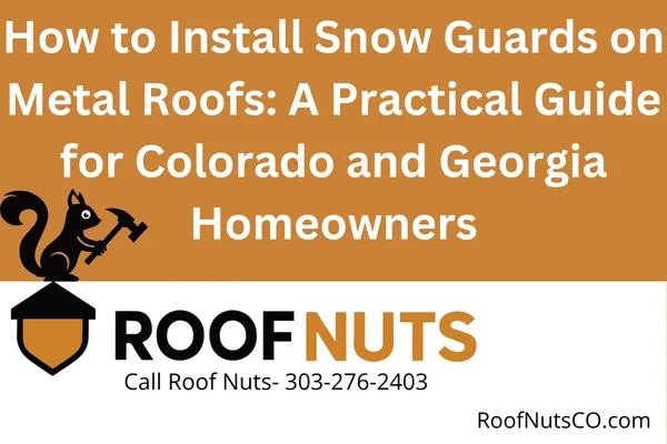 Learn how to properly install snow guards on metal roofs to prevent sliding snow and ice damage. Ideal for homes and buildings in Colorado and Georgia.