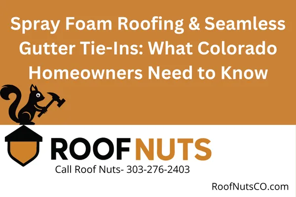 Learn how to properly tie in seamless gutters with spray foam roofing systems. Expert advice for Colorado homes on preventing drainage issues, leaks, and roof damage.