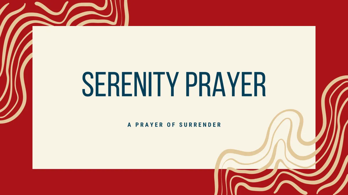 The Serenity Prayer
