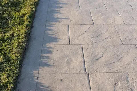stamped concrete walkway