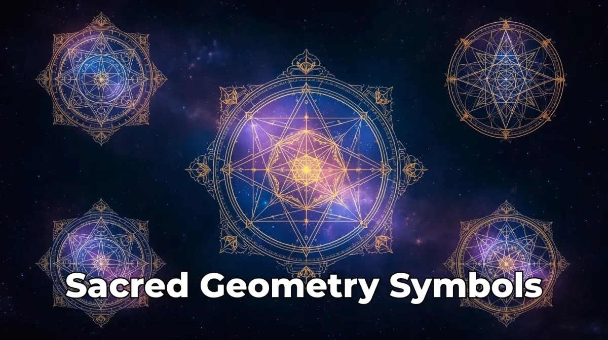 Sacred Geometry Symbols: Flower of Life Metatron’s Cube Merkaba