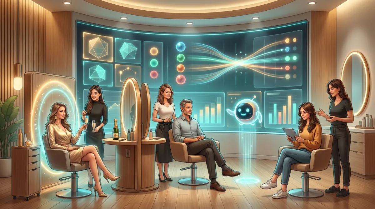 Salon segmentation hero with VIPs, regulars, and new guests