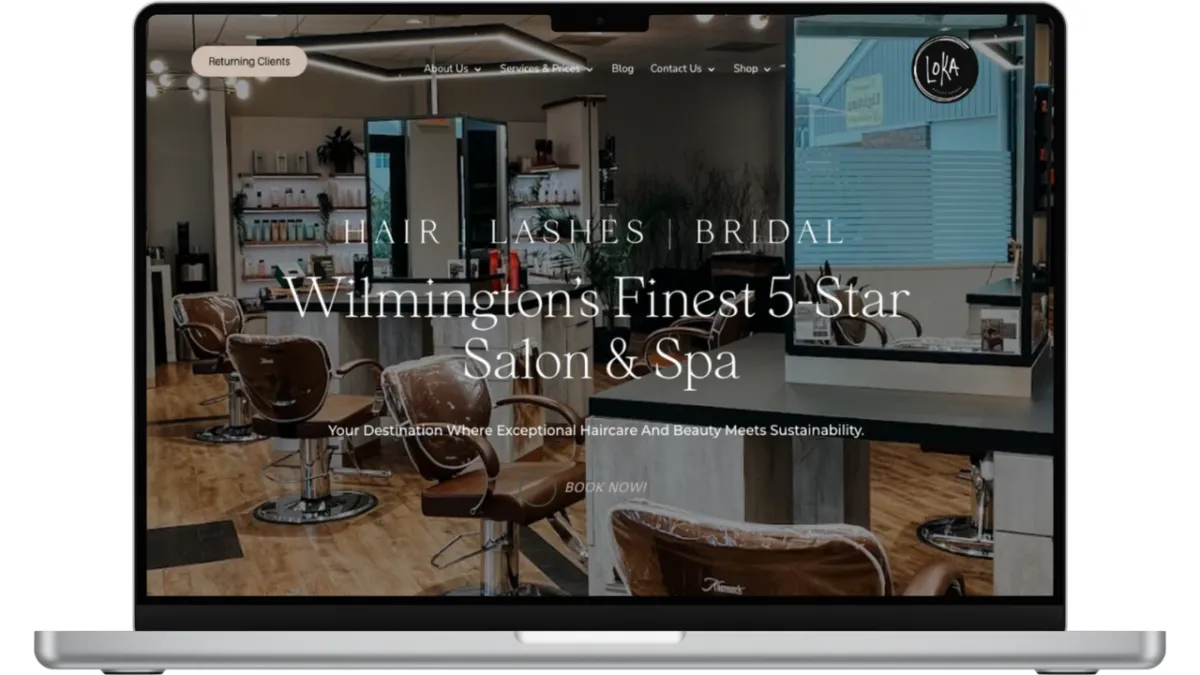 Websites for salons