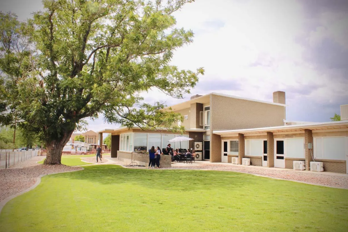 Supportive environment at a center for transitional living, helping individuals transition to independent living.