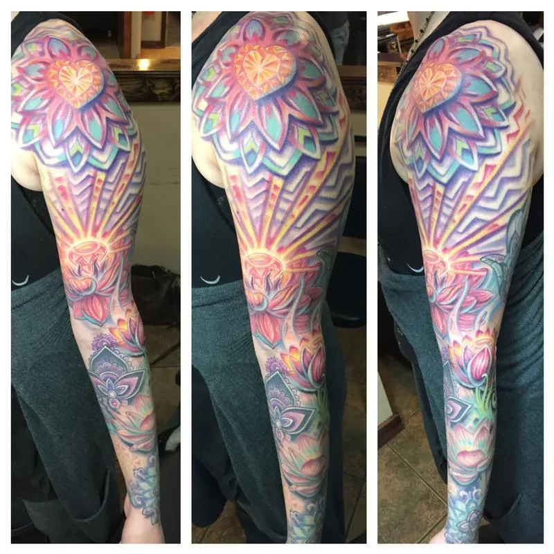 Color lotus tattoo