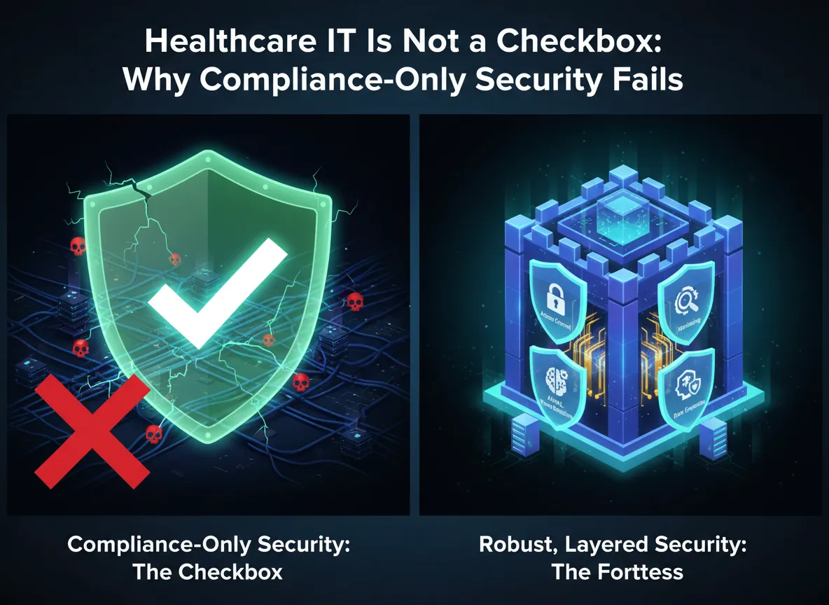 Healthcare IT Is Not a Checkbox: Why Compliance-Only Security Fails