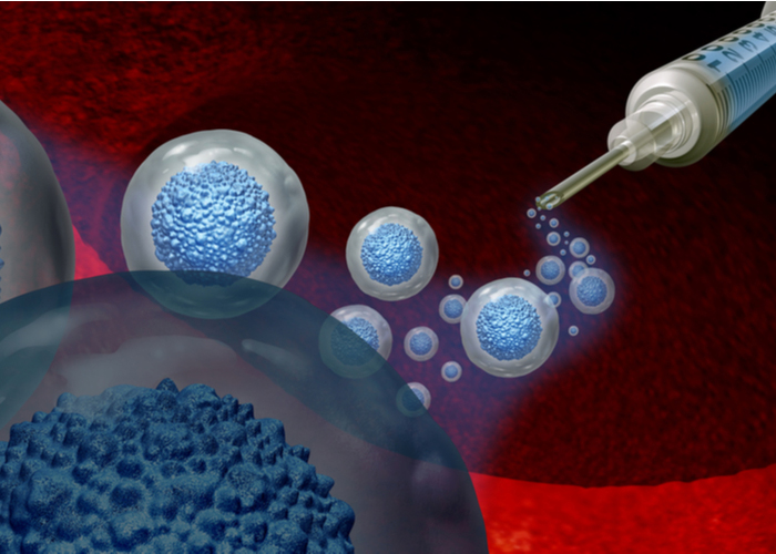 Microscopic view of stem cells illustrating cellular regeneration and natural healing processes