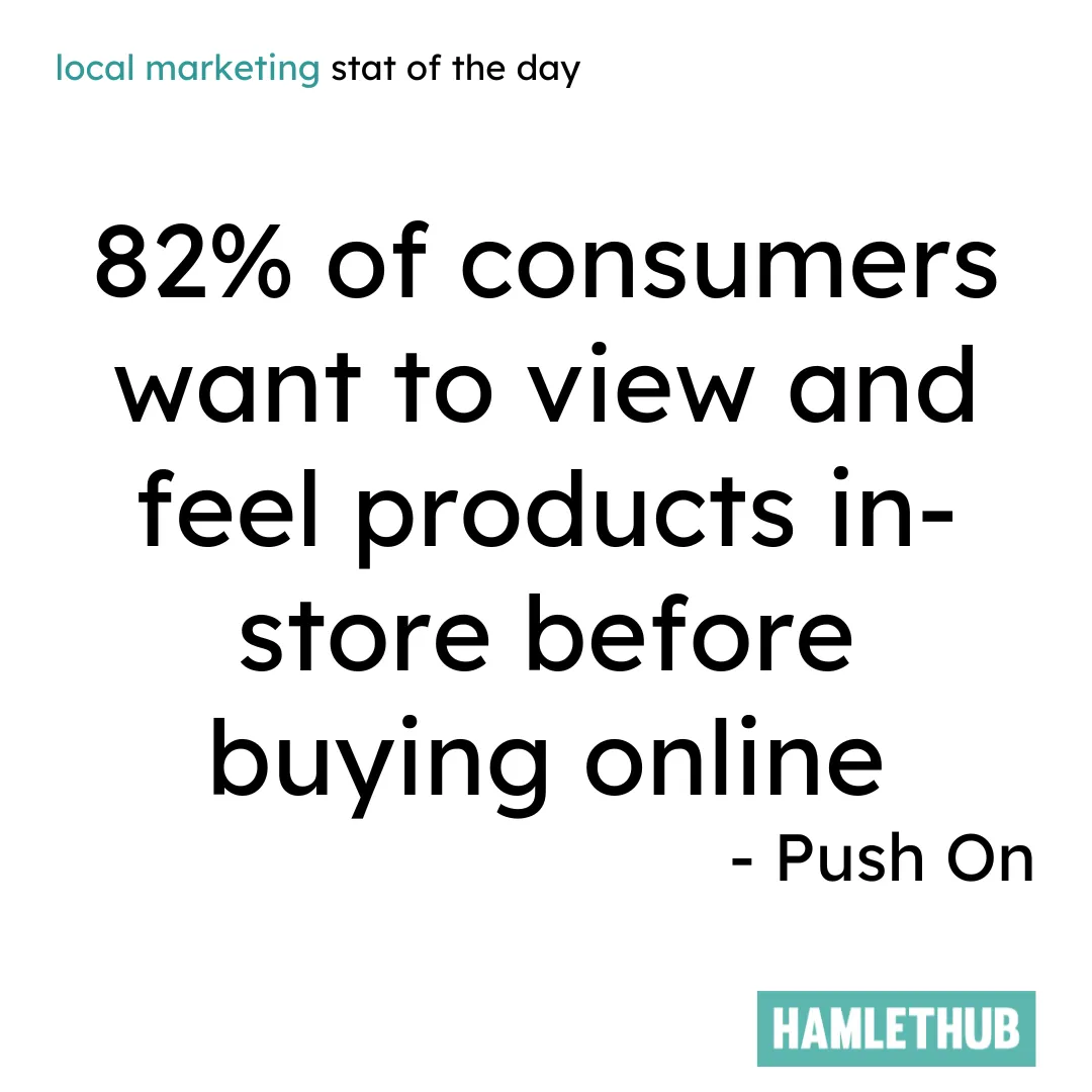Local business owner helping customer touch and test products in interactive store display, showing how physical interaction drives sales growth for local retailers