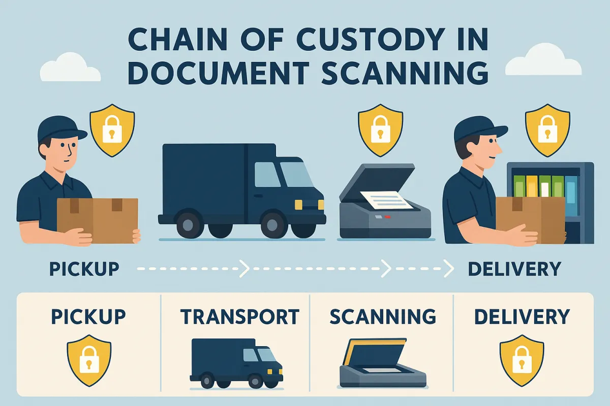 Chain of Custody in Document Scanning: How We Ensure Secure Handling from Pickup to Delivery