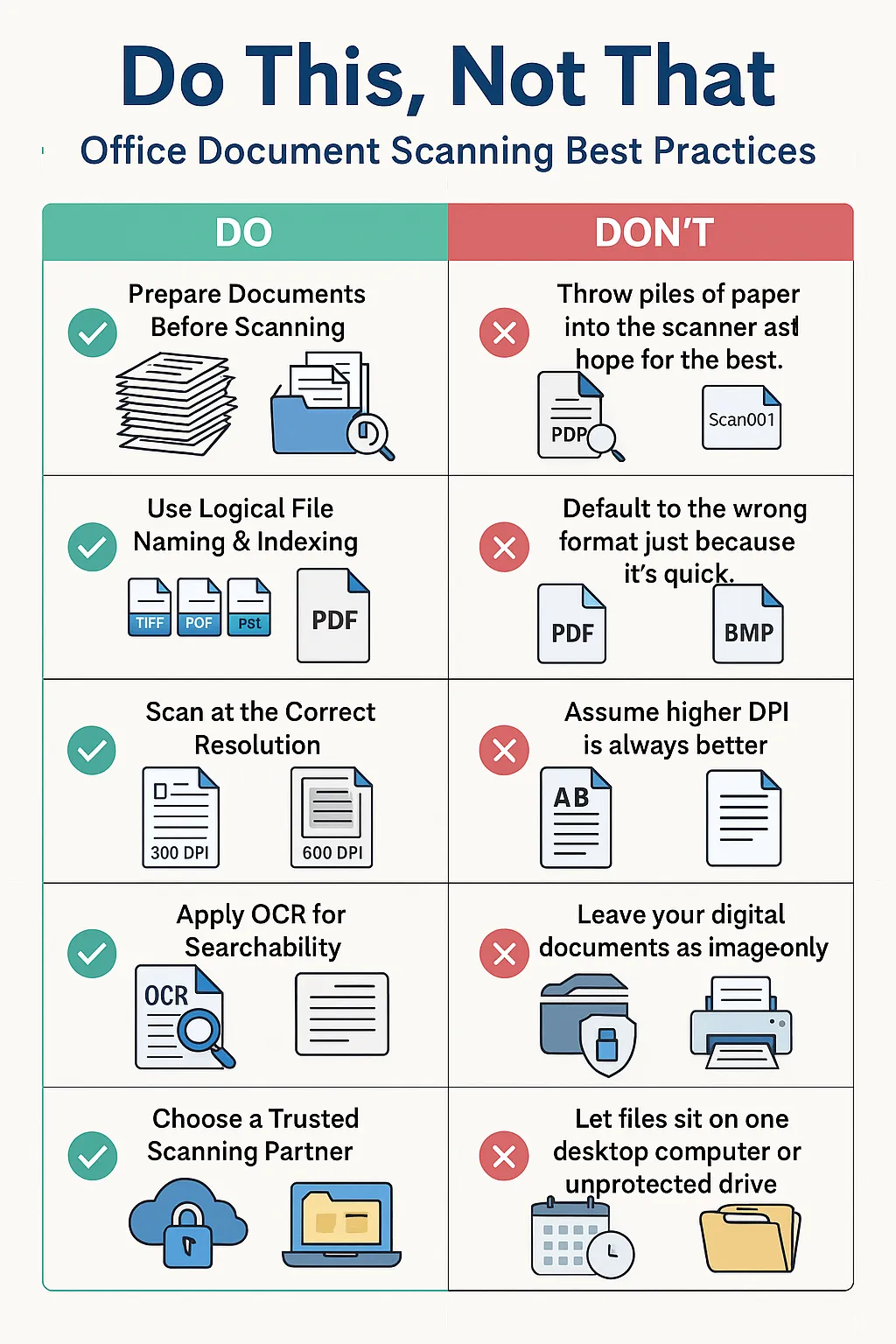 Do This, Not That: Office Document Scanning Best Practices
