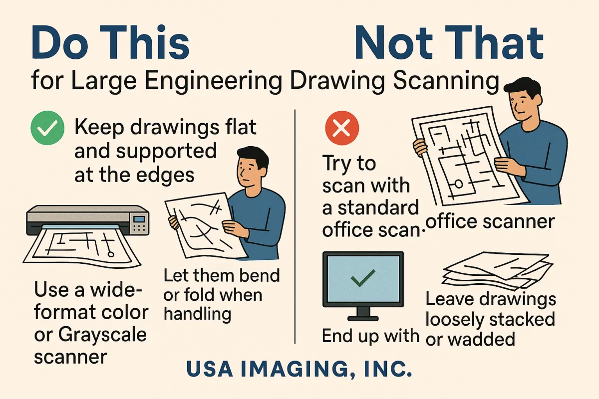 Do This, Not That: Large Engineering Drawing Scanning Best Practices