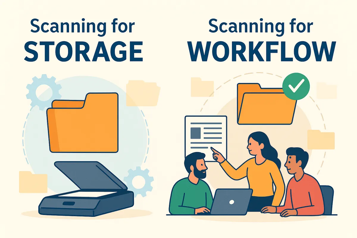 The Difference Between Scanning for Storage vs. Scanning for Workflow