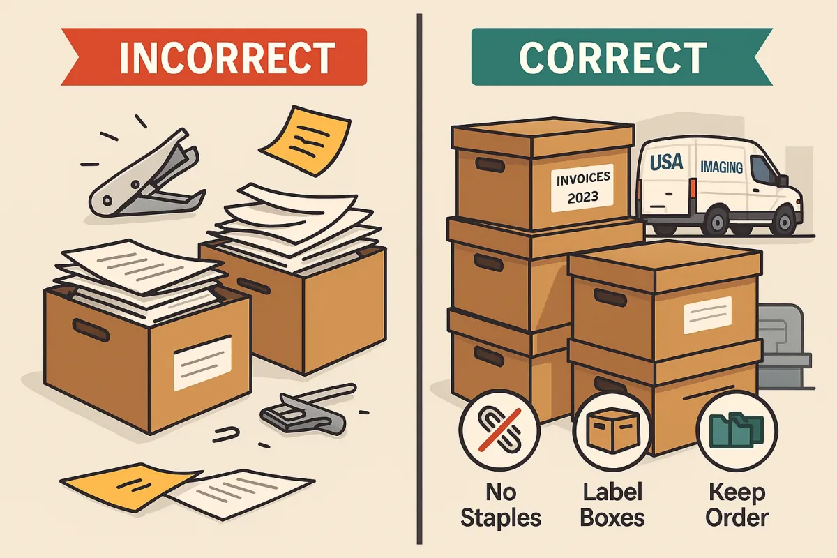 5 Mistakes to Avoid When Packing Boxes for Scanning
