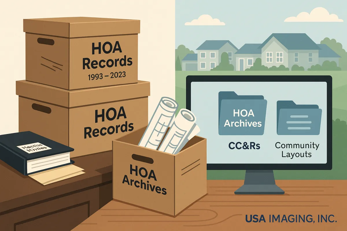 Scanning Old Homeowner Association Documents and Plans