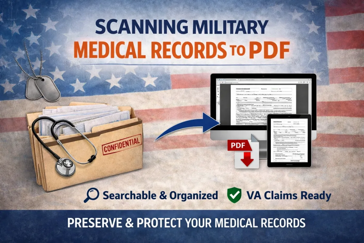 Scanning Military Medical Records to PDF: Secure, Searchable, and Built for Long-Term Access