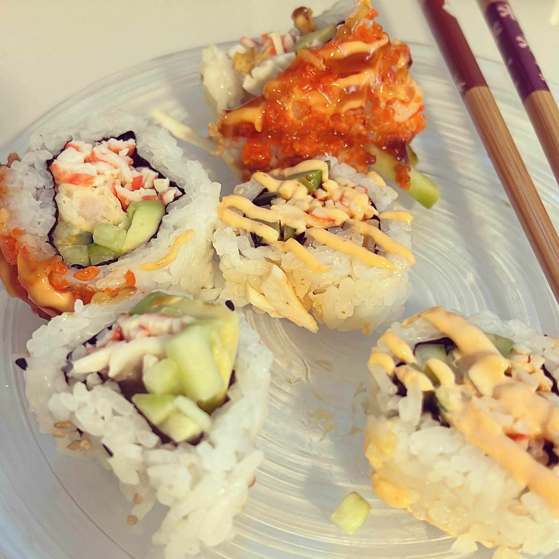 Sushi. Shoveling. Hot Showers