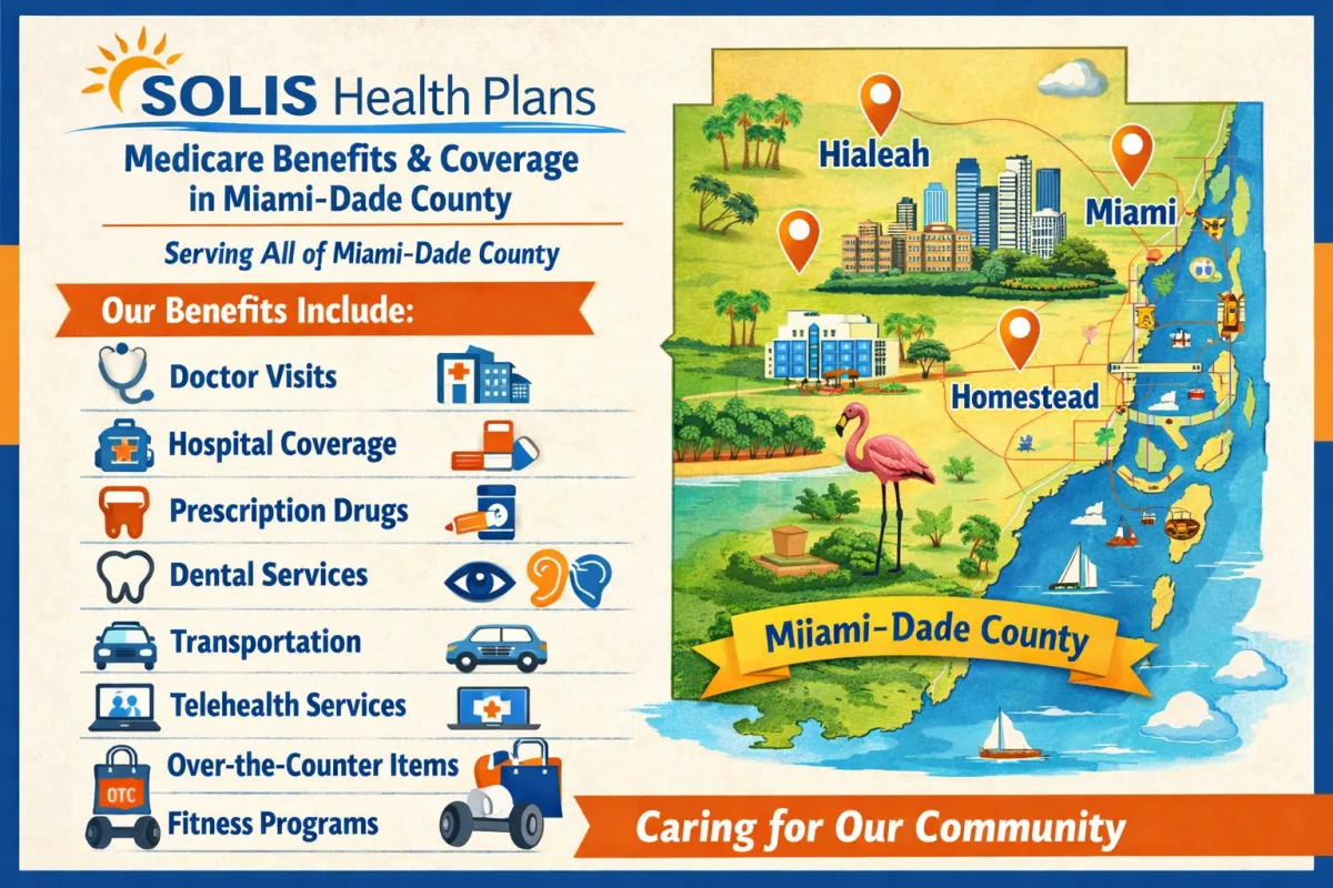 Clínica que acepta Solis Health Plan cerca de usted en Miami Gardens. Atención primaria para adultos mayores, chequeos anuales, manejo de condiciones crónicas y cuidado personalizado