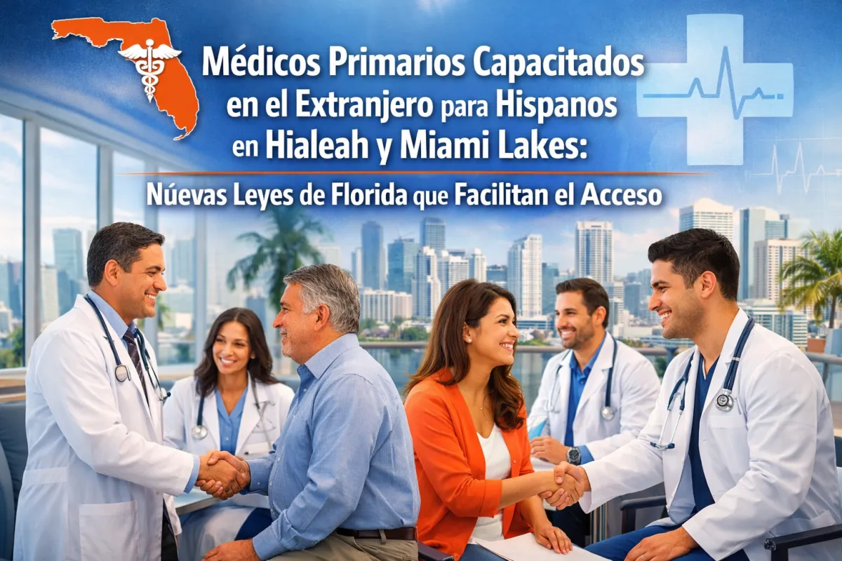 Guía 2026 sobre nuevas leyes de Florida que permiten médicos extranjeros obtener licencia y servir comunidades hispanas.