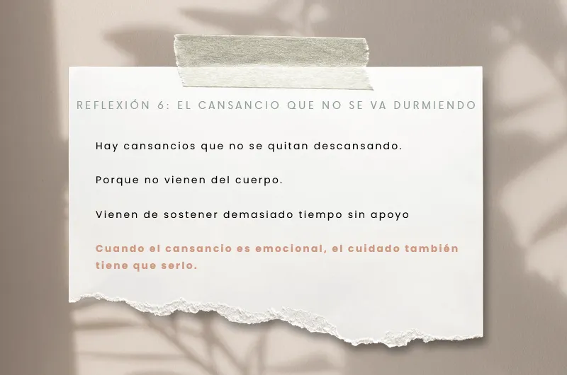 El cansancio que no se va durmiendo 