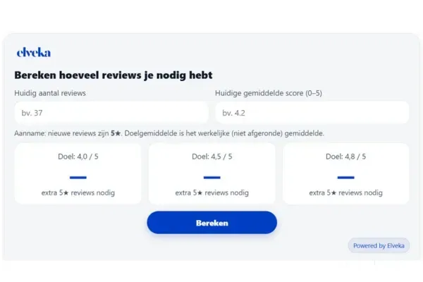 De review calculator van Elveka