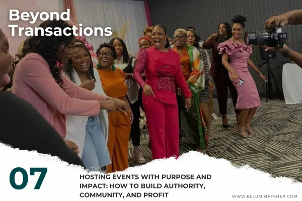 Group of women smiling and dancing together at the Empower YOU Conference, enjoying a vibrant event experience. This gathering celebrates community, connection, and empowerment for women in business