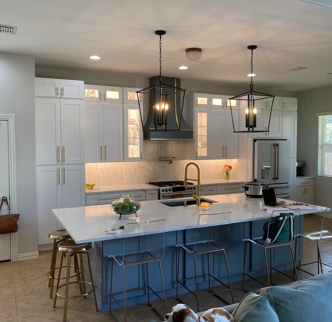 full kitchen remodel with an island