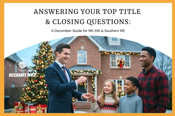 Answering Your Top Title & Closing Questions: A December Guide for NH, MA & Southern ME