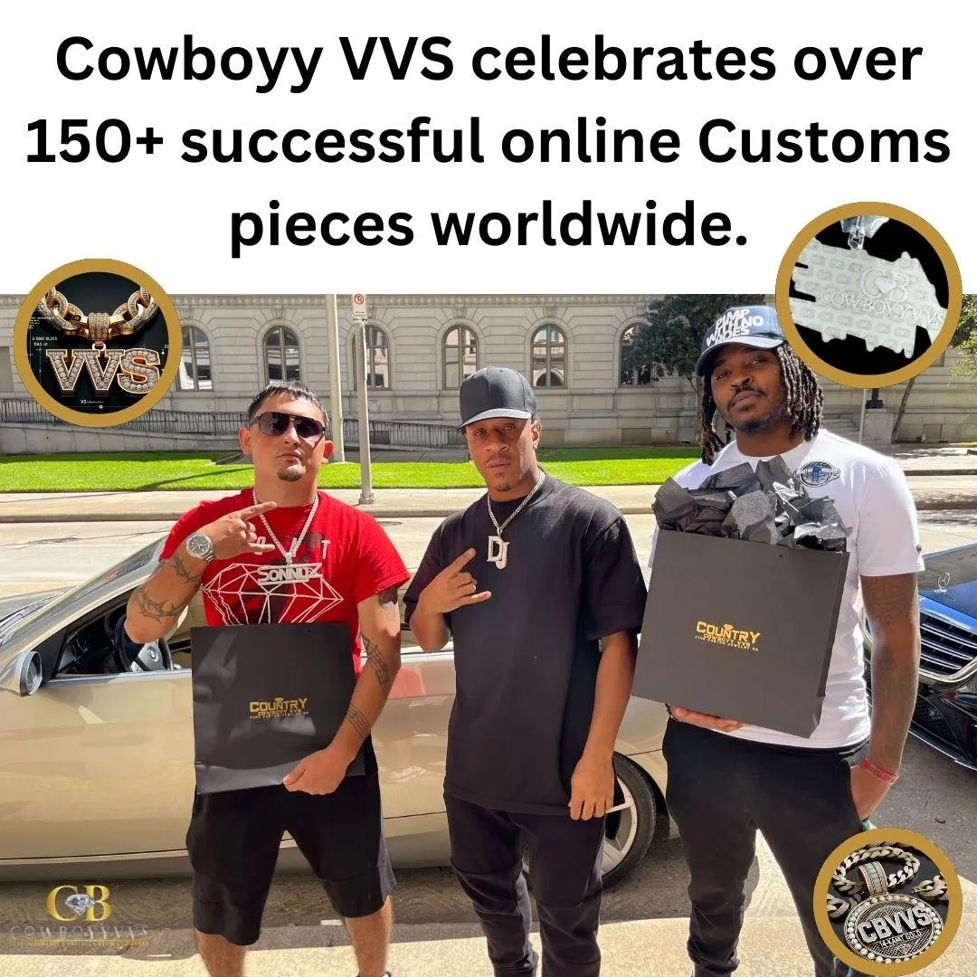 Cowboyy VVS Celebrates Over 150+ Successful Online Custom Jewelry Pieces Worldwide
