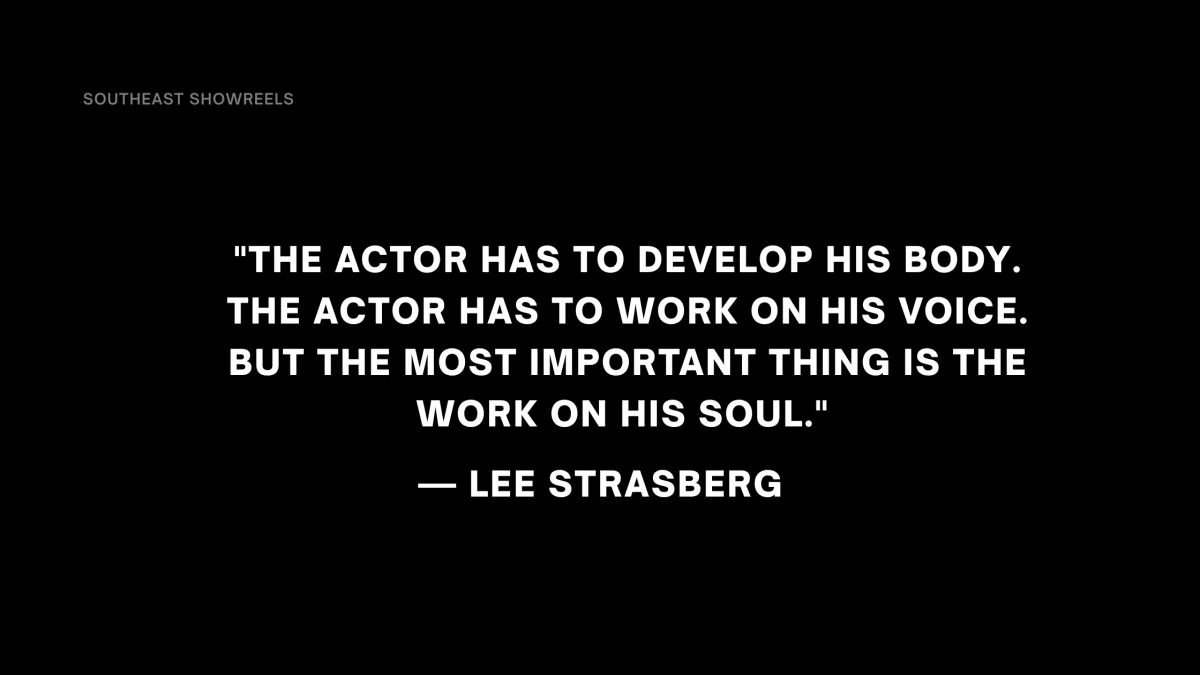 Lee Strasberg method acting philosophy  Alt 3: Scripts designed to help actors connect deeply with their emotions  The Soul of Acting: Lee Strasberg’s Secret to Truly Moving Performances  “The actor has to develop his body. The actor has to work on his voice. But the most important thing is the work on his soul.” — Lee Strasberg  Actors spend hours perfecting technique—warming up their voices, refining their movement, and studying scripts. But according to legendary acting teacher Lee Strasberg, all the physical preparation in the world falls short if you neglect the most important aspect of the craft: the soul.  Strasberg, the father of Method Acting, believed that acting isn’t about pretending to be someone else. It’s about revealing your deepest truths and connecting them to the character. To create a performance that truly moves an audience, you have to be willing to go inward—confronting your fears, memories, and desires—and bring that raw humanity to the surface.  In this article, we’ll explore how to do the inner work Strasberg speaks of, why it matters, and how it can transform your performances from polished to unforgettable.  1. Why the Soul Comes First  Your voice and body are your instruments, but your soul is the source of your artistry. Strasberg believed that unless you tap into your inner life, everything else—technique, diction, movement—risks becoming hollow.  Think of it like this:  Voice gives you sound.  Body gives you expression.  Soul gives you truth.  When an actor’s performance resonates deeply with an audience, it’s rarely because of perfect technique alone. It’s because we recognize something human—something authentic—beneath the performance. That comes from doing the hard, often uncomfortable work of understanding yourself and being unafraid to share your emotional life onstage or on screen.  🎭 Visual Aid Suggestion: An illustration showing three overlapping circles labeled Voice, Body, and Soul, with “Truthful Performance” highlighted in the center.  2. Doing the Inner Work  So, what does it actually mean to “work on your soul” as an actor? Strasberg’s approach was rooted in emotional honesty and self-discovery. Here are a few practices to develop your inner life:  Keep an Emotional Journal Write daily reflections about your experiences, feelings, and memories. Becoming fluent in your emotional world builds self-awareness you can later draw from.  Practice Sense Memory Strasberg famously used this technique to help actors access deep emotions by recalling sensory details tied to real-life experiences.  Explore Your Vulnerability Being emotionally open on cue can be terrifying, but it’s what gives your work authenticity. Rehearsal rooms are your laboratory—practice going to uncomfortable emotional places in a safe environment.  Ask “Why?” Always question your character’s motivations. Connect their struggles, joys, and conflicts to your own lived experience wherever possible.  Doing this inner work transforms a line reading into a lived moment and turns a scripted scene into something that feels real.  3. Technique Without Soul Falls Flat  Strasberg was clear: voice and body training are essential, but they’re not enough. You can hit every mark, project perfectly, and deliver flawless diction, but if the emotional core isn’t there, the audience won’t care.  Think of two actors performing the same monologue:  Actor A focuses purely on technique—posture, breath, projection.  Actor B allows themselves to feel the stakes of the moment, connecting the character’s situation to something in their own life.  Which performance stays with you? Almost always, it’s the second.  🎭 Visual Aid Suggestion: A side-by-side comparison infographic showing “Technically Perfect but Emotionally Flat” vs. “Imperfect but Emotionally Alive” performances.  4. Your Truth Is the Gateway to Authenticity  One of Strasberg’s greatest lessons was that great acting isn’t about pretending—it’s about revealing. You don’t need to invent emotions out of thin air; you need to find them within yourself and let them flow through the character.  For example:  Playing a grieving mother doesn’t require you to have experienced the same loss, but you might connect it to a memory of saying goodbye to someone you love.  Portraying a villain isn’t about justifying evil but understanding universal human emotions like jealousy, fear, or desperation.  When you find that emotional bridge between yourself and the role, the performance becomes personal—and that’s what makes it unforgettable.  5. Make Space for Emotional Honesty  Strasberg believed that to create emotionally alive performances, actors need safe spaces where they can be vulnerable and exploratory without fear of judgment.  Surround yourself with collaborators who respect the process.  Create rehearsal environments where risks are encouraged.  Practice meditation or mindfulness to help stay grounded when exploring intense emotions.  Safe, honest practice environments are where breakthroughs happen.  First Call to Action  🎭 Ready to explore the depths of your emotional range?  At Southeast Showreels, we specialize in helping actors create bespoke demo reels designed to showcase your emotional truth. With over 60 original scripts, we provide material that pushes you to dig deeper and deliver performances that move people.  👉 Book your roadmap call today and start crafting work that’s as soulful as it is powerful.  6. Choosing Material That Challenges You  The scripts you work with matter. To do the kind of soulful work Strasberg champions, you need material that demands emotional depth and truthful connection.  Our Script Library is designed for exactly that:  Original, layered scenes written for film and TV  Characters with rich inner lives  Situations that require authentic emotional responses  The right material doesn’t just prepare you for auditions—it helps you grow as an artist.  🎭 Visual Aid Suggestion: An image of an actor rehearsing a powerful emotional scene, with a caption like: “The right script can pull the truth to the surface.”  Additional Tips for Actors  Study Strasberg’s Work: Dive deeper into his teachings on emotional recall and method acting.  Train Body, Voice, and Soul Together: Balance technical exercises with inner exploration.  Watch Great Performances: Study actors known for soulful work, like Al Pacino, Robert De Niro, and Viola Davis.  Prioritize Mental Wellness: Deep emotional work can be draining—develop routines for self-care and grounding.  Conclusion: The Soul Is the Source  Lee Strasberg’s wisdom is as relevant today as it was when he taught the greats: acting begins and ends with the soul. Your body and voice are tools, but your inner life is what breathes truth into the work.  When you embrace vulnerability, connect deeply with your emotions, and bring your full self to every role, your performances stop being performances at all—they become living, breathing moments.  🎥 Ready to create unforgettable, emotionally charged work? 👉 Explore our Script Library today and start working with material designed to bring your soul to the surface.  Because polished technique might impress, but soulful truth is what moves hearts—and lasts.  SEO Keywords:  Lee Strasberg Method Acting  How to work on your soul as an actor  Emotional depth in acting  Strasberg acting techniques  Script library for actors  Do you also want me to create a companion newsletter email for this Strasberg blog, similar to the Adler and Chekhov ones, to drive traffic straight to the script library? It’ll be short, punchy, and conversion-focused. Should I?
