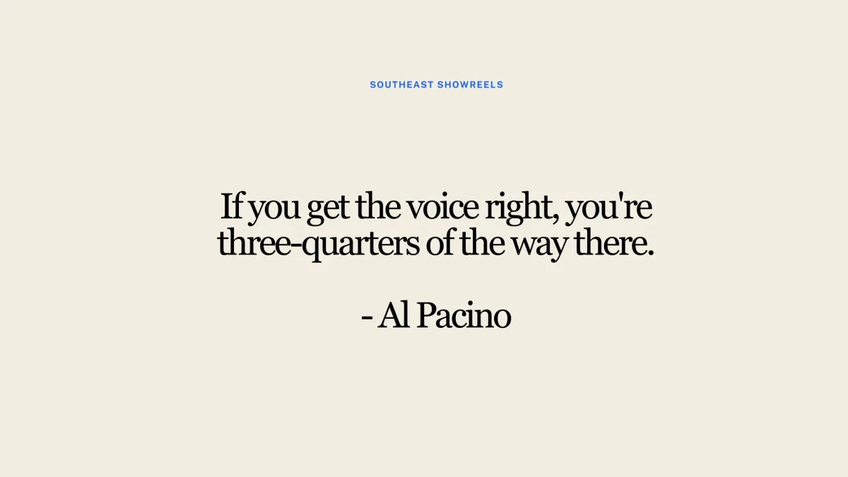 Al Pacino acting voice tips